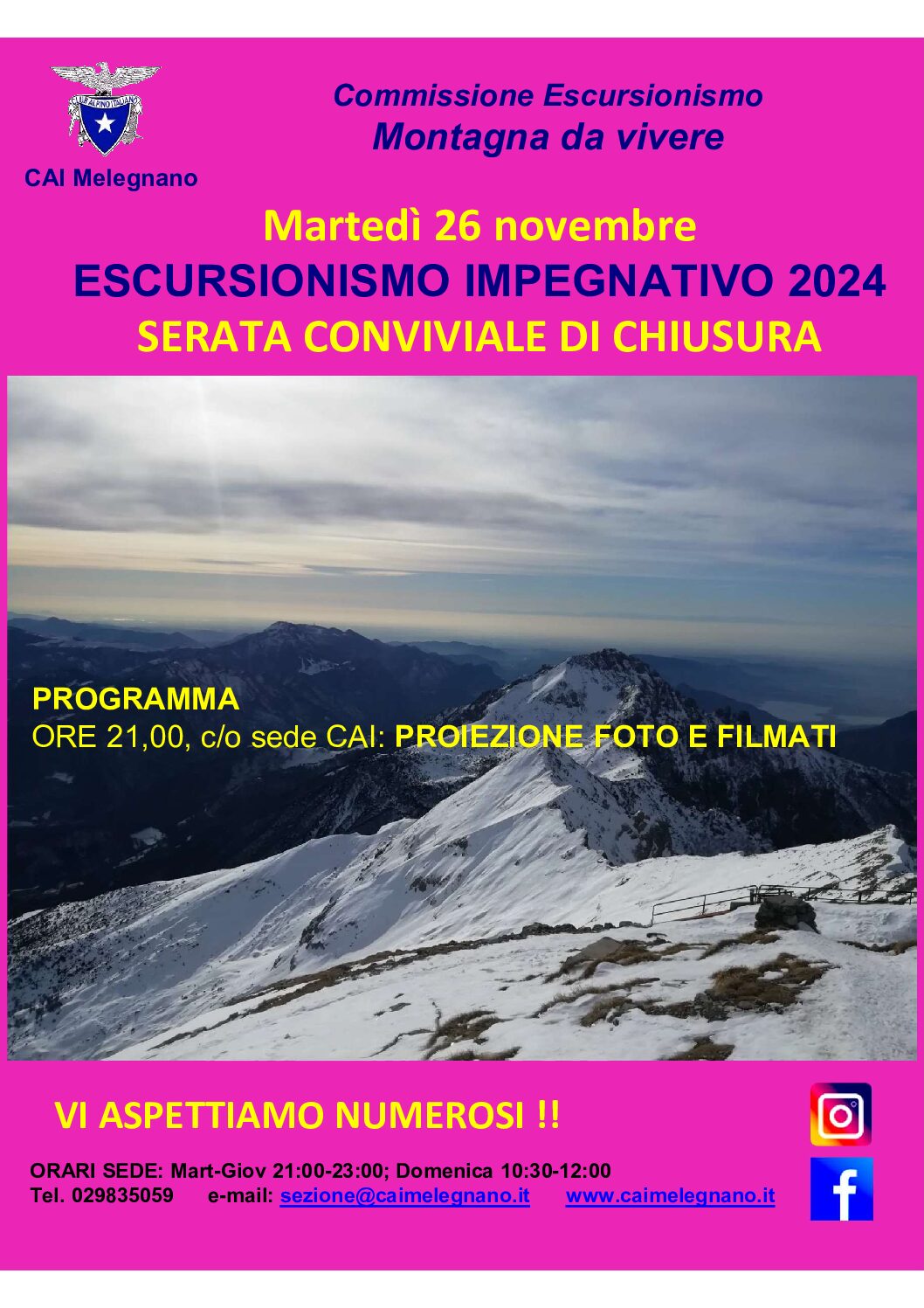 Serata di chiusura Escursionismo Impegnativo 2024