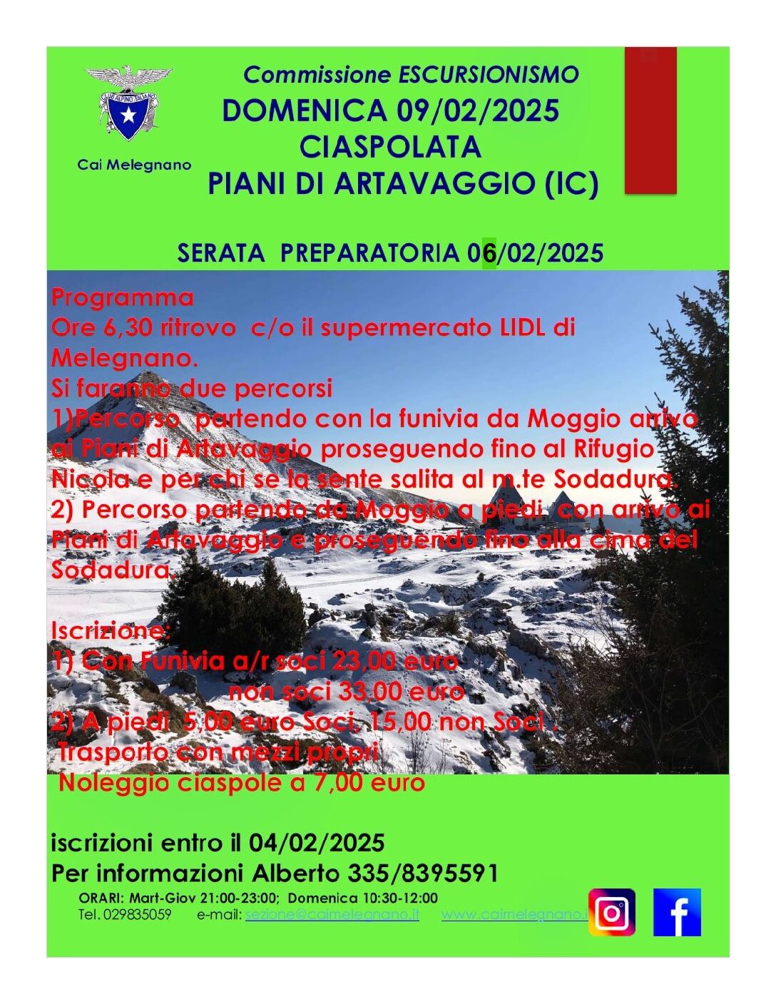 CIASPOLATA AI PIANI DI ARTAVAGGIO (LC)