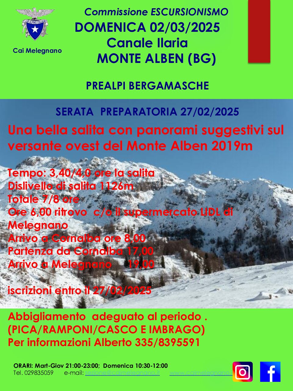 Escursionismo Impegnativo: MONTE ALBEN (BG) – PREALPI BERGAMASCHE